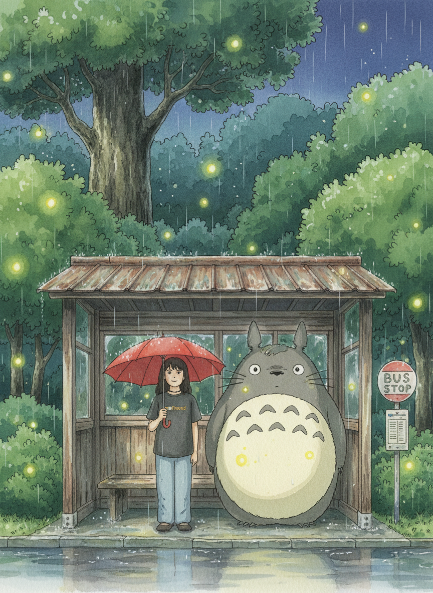 Nyra with Totoro